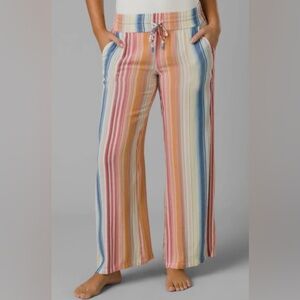 Prana Multicolor Striped Wide Leg Pants